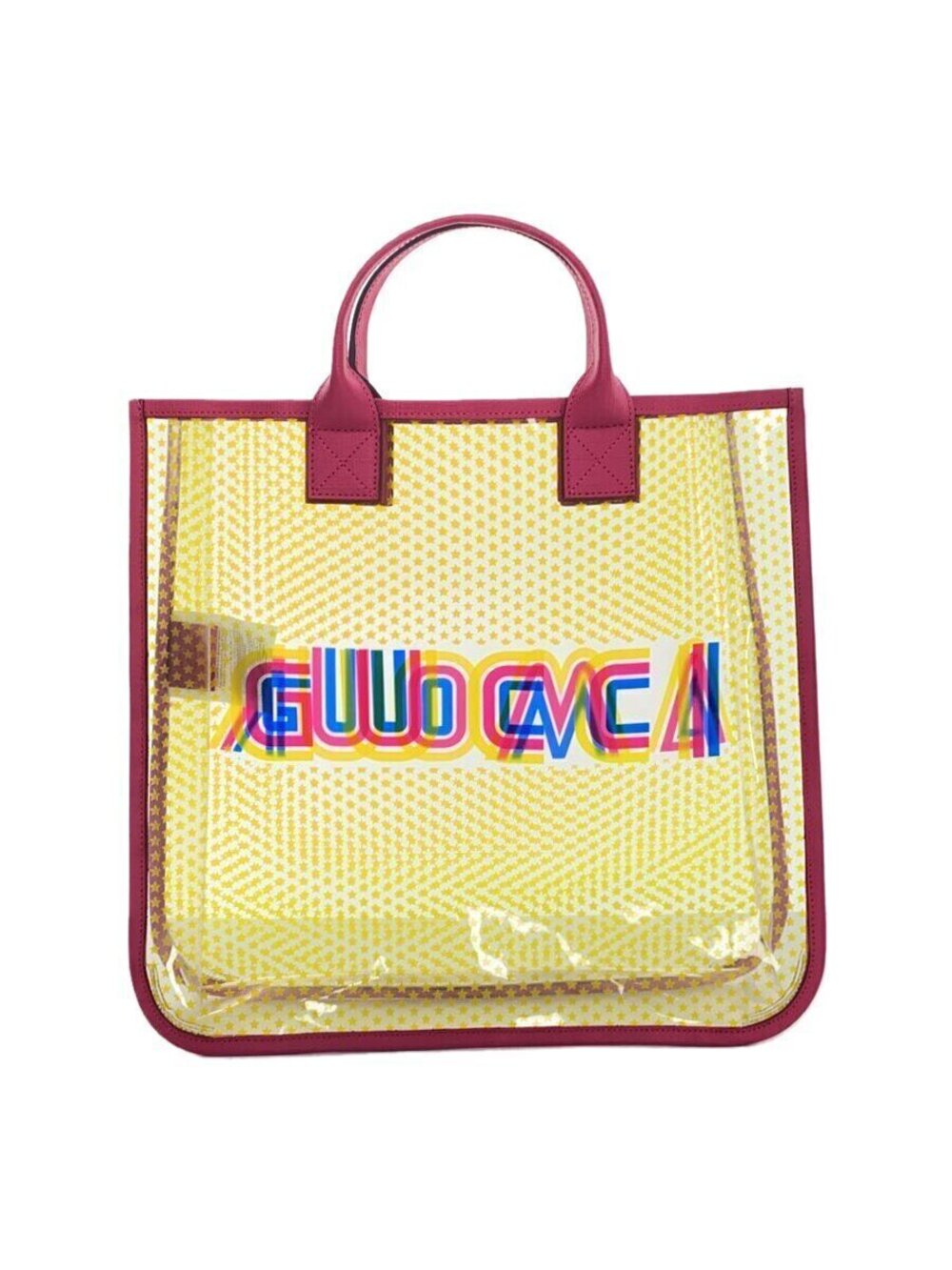 Gucci Amour Tote Bag pink leather multicolor graphic logo